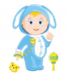 Наклейка на рождение Любимый Зайка 14*23 см