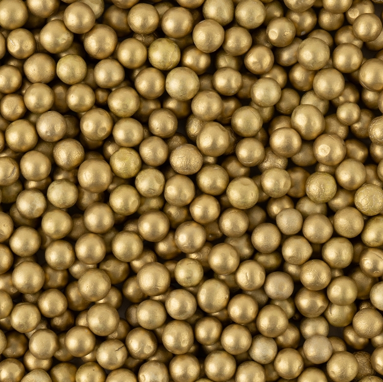 Шарики пенопласт, Золото, Металлик 